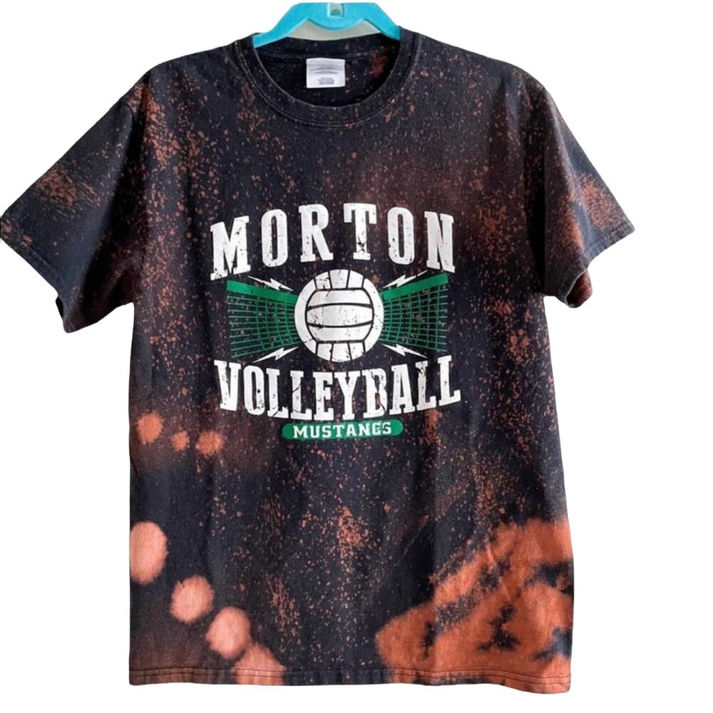 Morton Volleyball Mustangs Bleached Graphic Tee